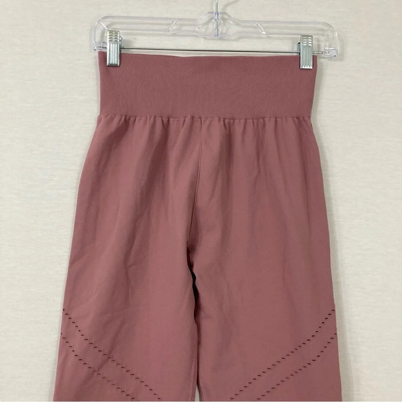 Uniquely Lorna Jane Pink Mauve Seamless Leggings Size Large - Picture 3 of 10
